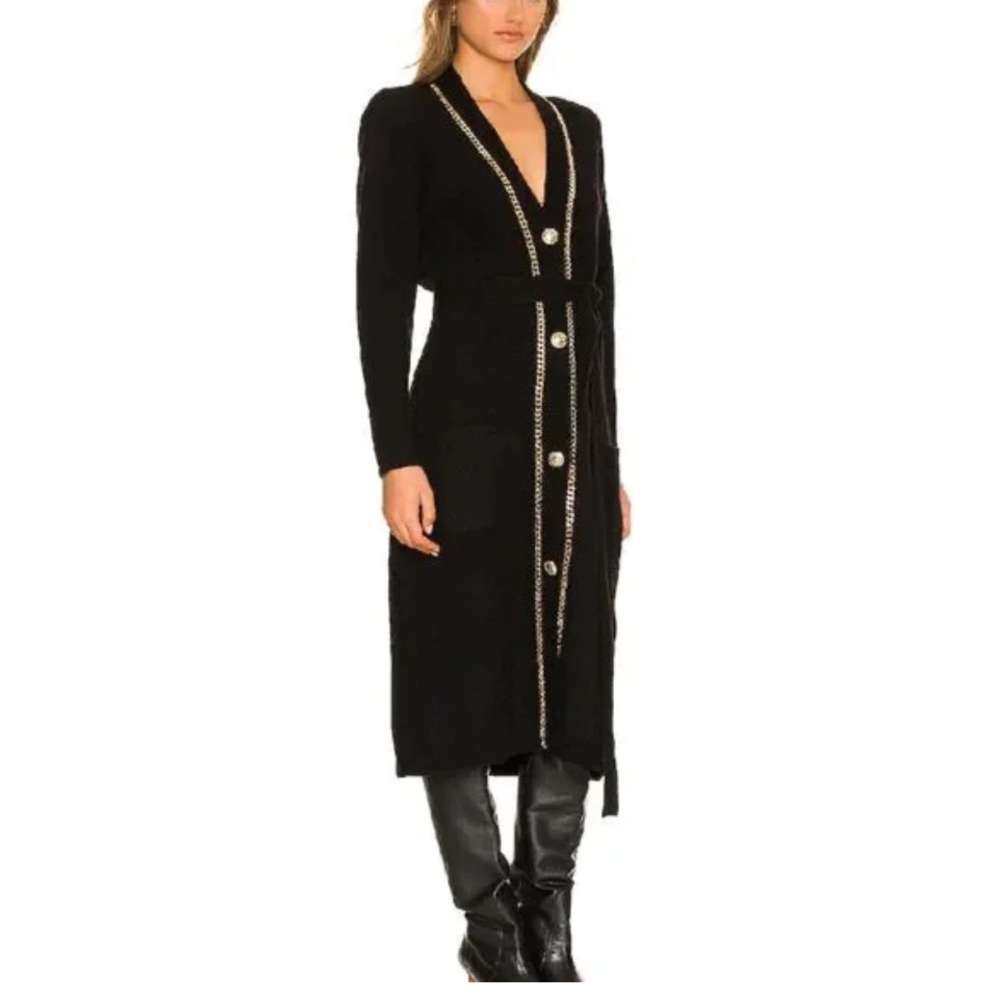 Retrofete Apollo Cardigan with Gold Accents